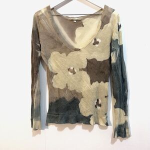 Marika Charles Floral V Neck Sweater